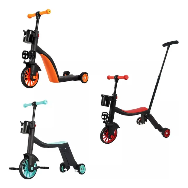 Triciclo Scooter Multifuncional 8 En Uno 3 Colores