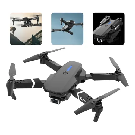 Drone Controle Remoto Profissional Dual Camera Tira Fotos 4k Preto