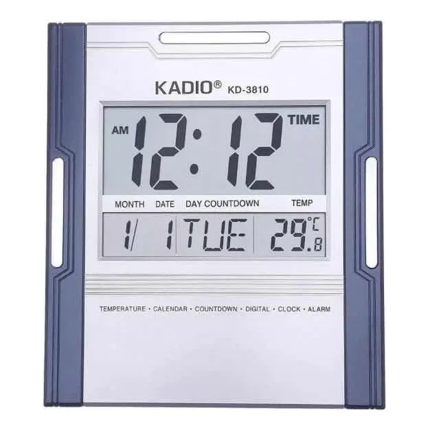 Reloj Digital De Pared Mesa.  Temperatura Fecha Alarma  Kari