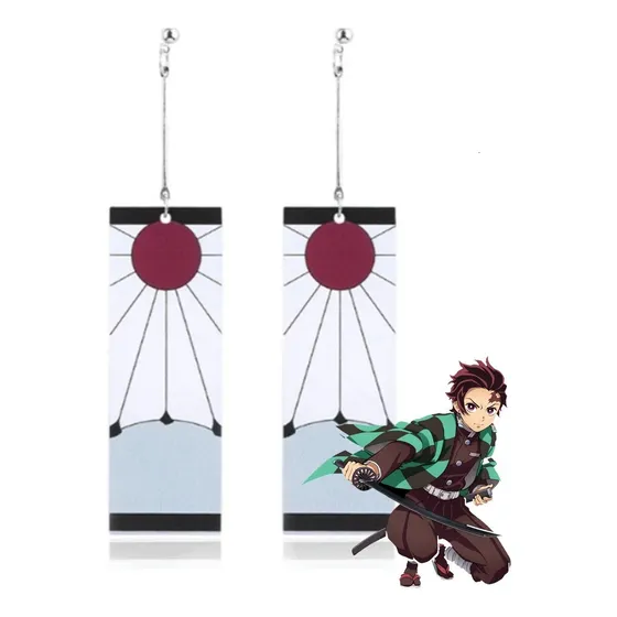 Aretes Tanjiro Kamado Hanafuda Kimetsu No Yaiba Demon Slayer