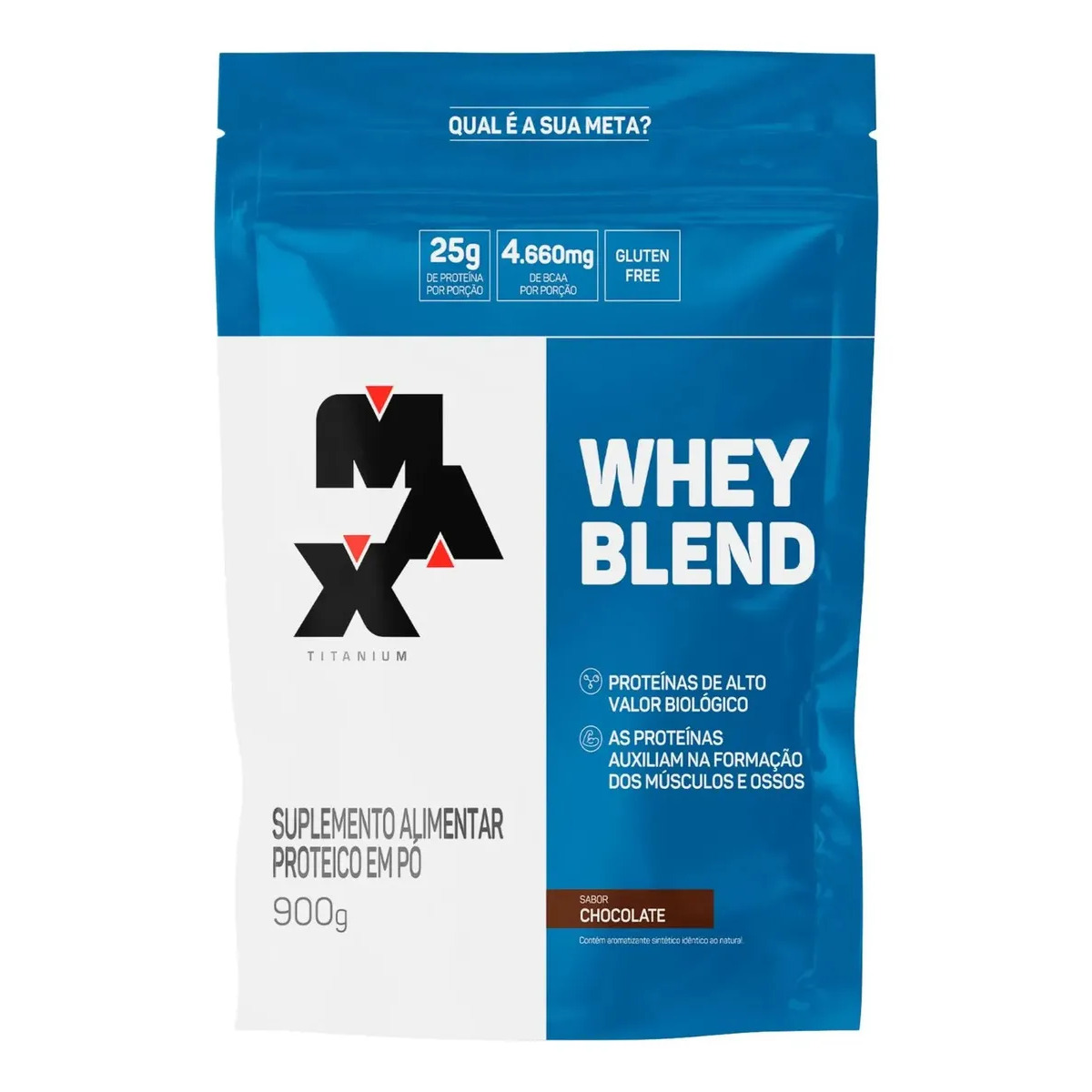 Whey Blend Refil 900g Max Titanium Sabor Chocolate