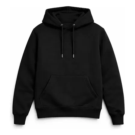 Moletom Masculino Com Capuz Bolso Blusa Canguru Confortável Gg Preto