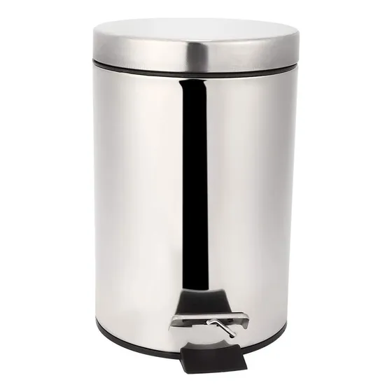 Fdit 3l Trash Can Hogar De Acero Inoxidable Pedal Pedal De