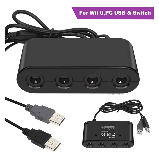 Adaptador De Control Gamecube A Nintendo Switch Wii U Y Pc