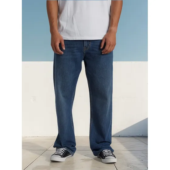 Jean Quiksilver Pantalon Oversize Moda Hombre Clasico Recto
