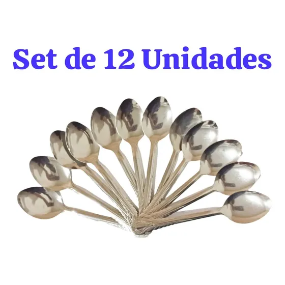 Set De 12 Cucharas De Acero Inoxidable