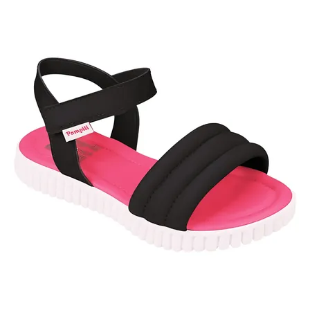Sandália Papete Infantil Pampili Candy Preta Confortável