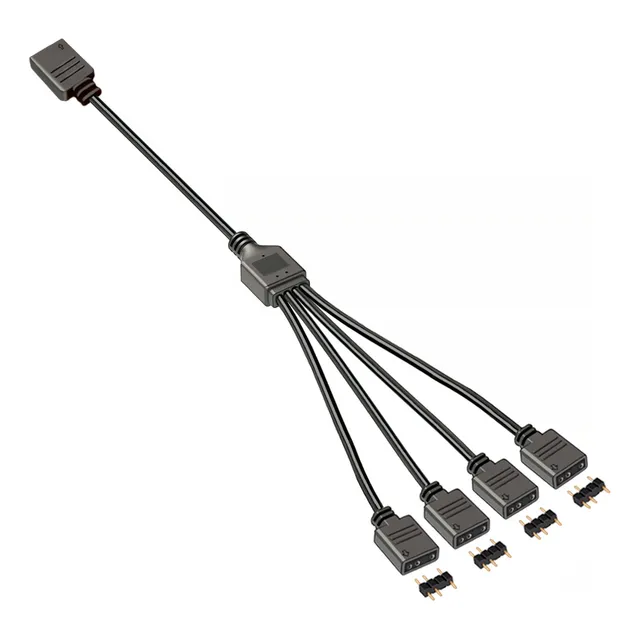 Cabo Adaptador Rgb 5v Divisor 3 Pinos 1 Para 4 Saídas 30cm