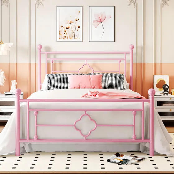 Allewie Base De Cama De Plataforma De Metal Tamano Matrimoni
