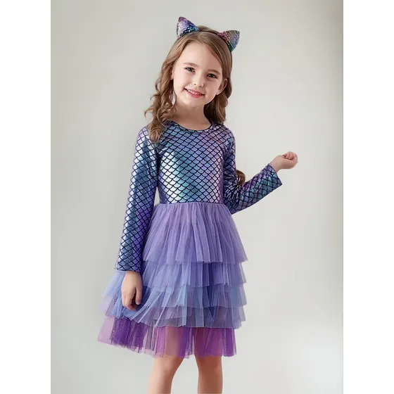 Vestido De Niña, Vestido Fiesta, Vestido Sirenita, Princesa 