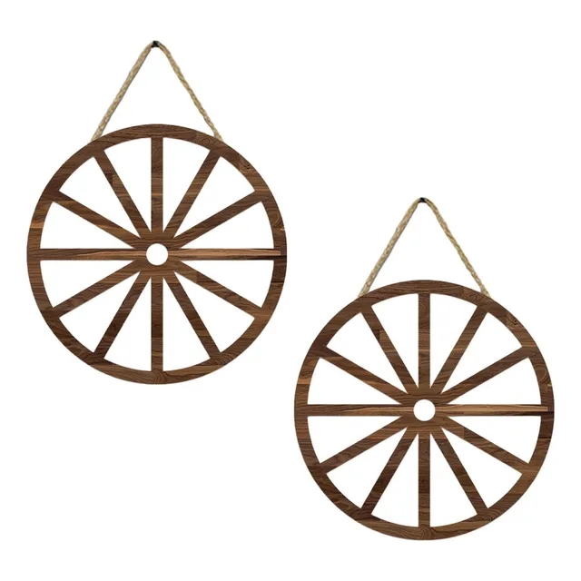 Rueda De Carreta De Madera, Adornos Colgantes, Rueda De