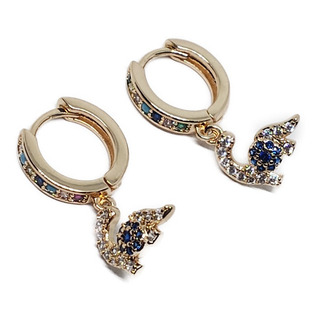Aretes De Dinosaurio Zirconia De Oro Laminado Huggies S38 Aretes De Dinosaurio Zirconia De Oro Laminado Huggies S38
