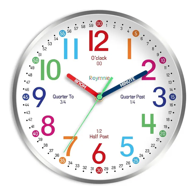 Reloj Redondo De Pared 8in Infantil Decorativo