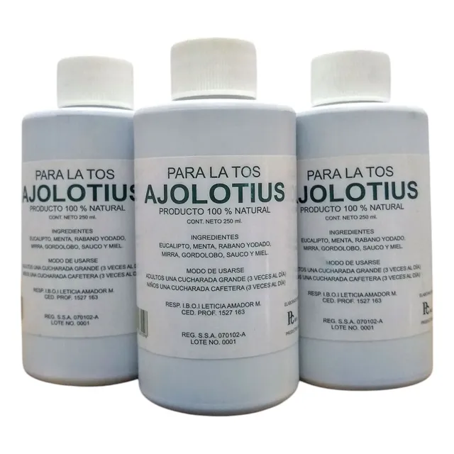 Jarabe Ajolotius Concentrado 240ml 100% Natural