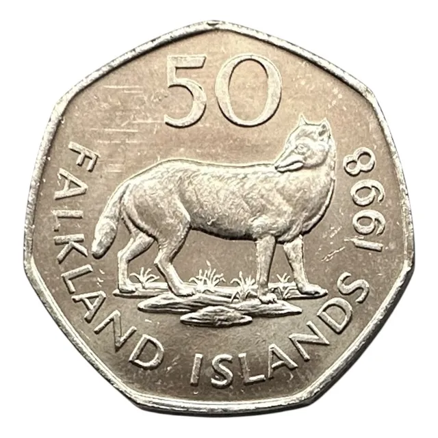Malvinas - 50 Pence - Año 1998 - Km #14.2 - Lobo
