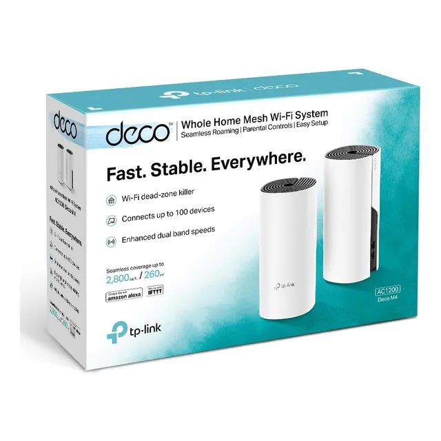 Tp-link Deco M4 Extensor Wifi Mesh 2 Nodos Puertos Gigabit
