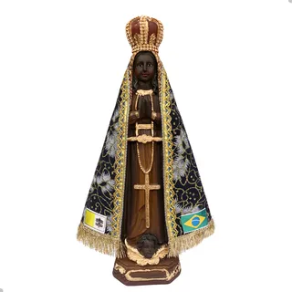 Imagem Nossa Senhora Aparecida 32cm Manto Trabalhado Strass Imagem Nossa Senhora Aparecida 32cm Manto Trabalhado Strass