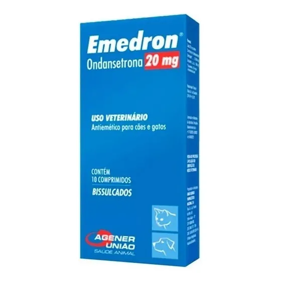 Emedron Antiemético 20mg P/ Cães E Gatos 10 Comp Agener