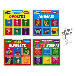 Primeiro Dicionário Infantil Trilíngue Ilustrado Aprenda Português Inglês E Espanhol De Forma Lúdica Kit Com 4 Primeiro Dicionário Infantil Trilíngue Ilustrado Aprenda Português Inglês E Espanhol De Forma Lúdica Kit Com 4