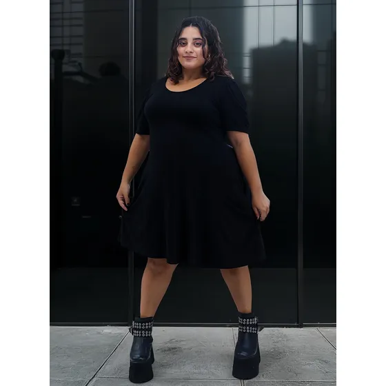Vestido Mujer Ananá Plus Size Manga Princesa  Morley Corto
