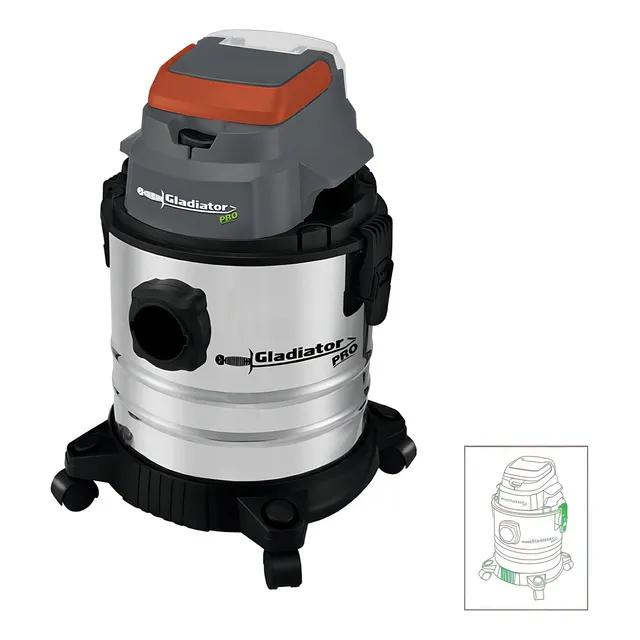 Aspiradora 20 Lts 18v no Incluye Bat Gladiator Pro- A820/18 Color Gris oscuro