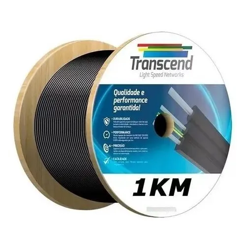 Fibra Optica Drop Transcend Mini Flat 1fo Bobina 1000 Mts