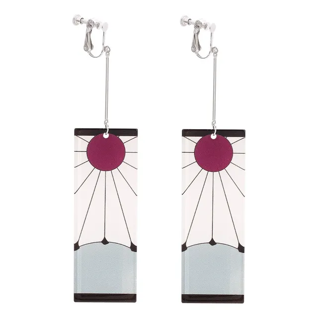 Zarcillos Aretes A Presión Hanafuda Tanjiro Demon Slayer