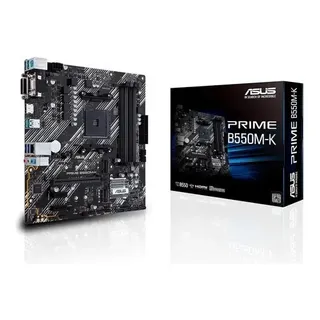 Tarjeta Madre ASUS PRIME B550M-K AM4 4x DDR4 2x M.2 PCIe 4.0 Micro ATX