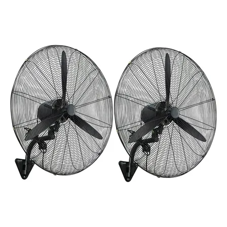Pack 2 Ventilador Industrial 26 Pulgada Pared 3 Aspa Alta Potencia Negro