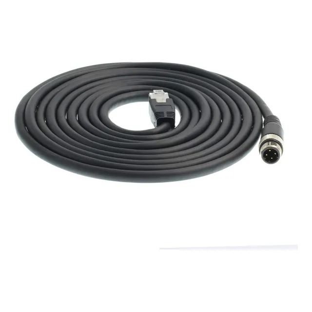 Conector Ethernet Rj45 M12 4pin D-code Macho A Cable