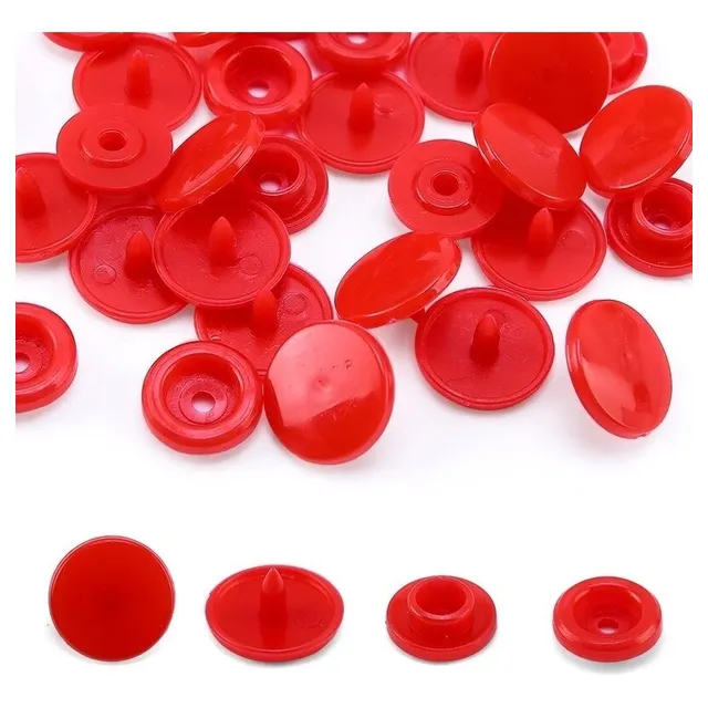100 Broches Plásticos 12mm A Presión Para Ropa Colores