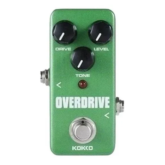 Pedal de efeito Kokko Mini Overdrive FOD3 verde