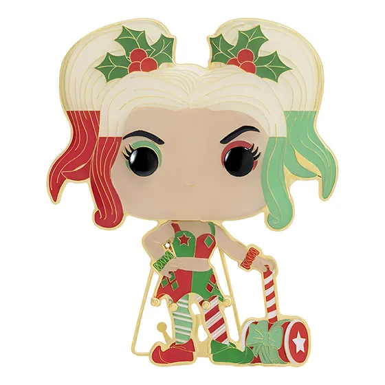 Funko Pop Pin: Dc Navidad - Harley Quinn Esmaltado
