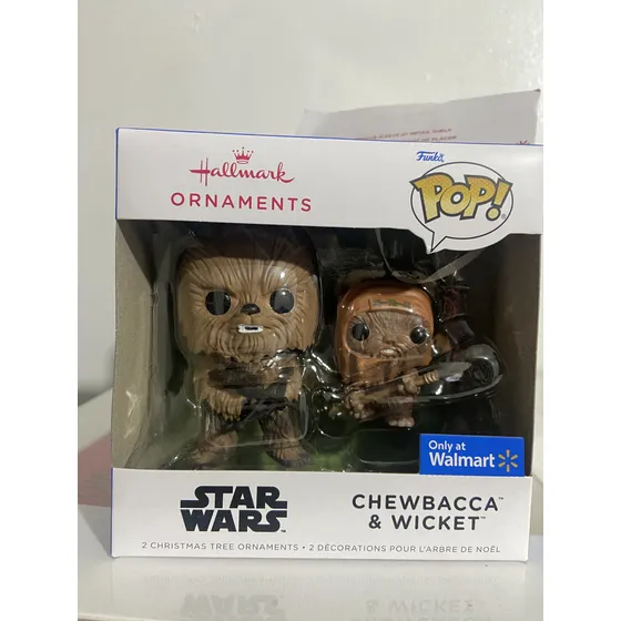 Funko Pop Chewbacca & Wicket Hallmarkstar Wars Disney