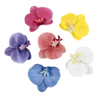 Kit 12un Presilha De Cabelo J&e Orquídea Cores Variadas 13cm Kit 12un Presilha De Cabelo J&e Orquídea Cores Variadas 13cm