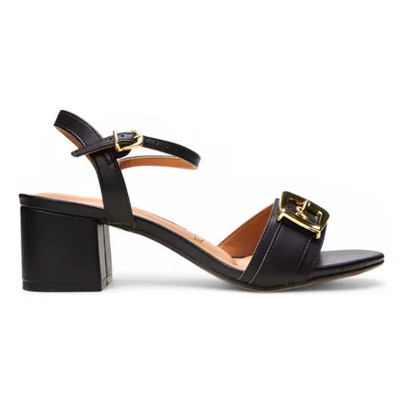 Sandália Casual Feminina Com Salto Bloco Vizzano