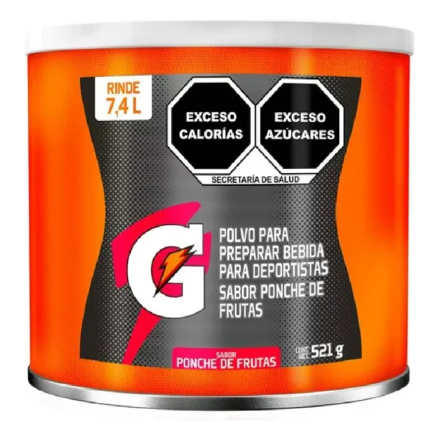 Gatorade En Polvo Rinde 7.4l De 521g Ponche De Frutas Sellad