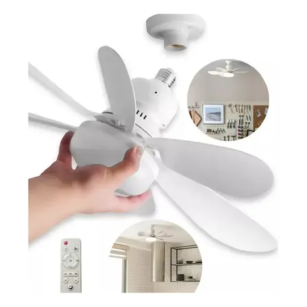 Ventilador de Teto Woosh Flower 60W com Luz LED e Controle Remoto Nohara
