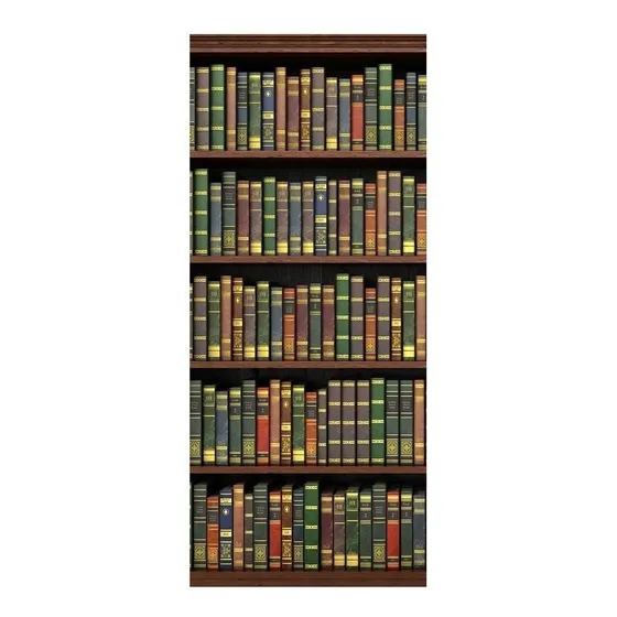 Adesivo Decorativo De Porta - Estante Livros - 1569mlpt