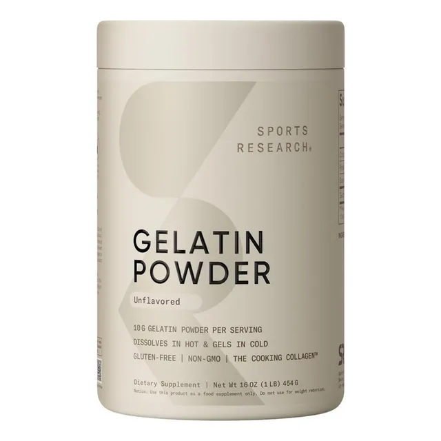 Gelatina En Polvo 10g Sports Research 454 Gr Sin Sabor