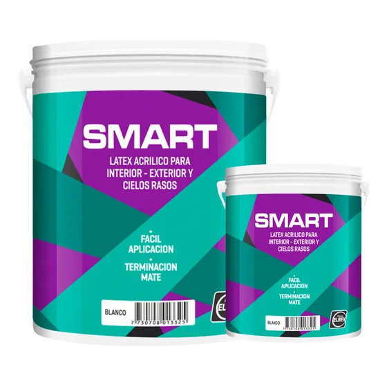 18l + 3,6l Pintura Elbex Smart Interior Exterior Cielosrasos