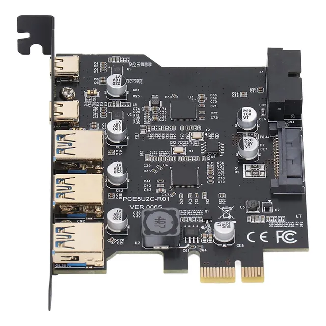 Tarjeta Pcie A Usb 32 Gen 1, 5gbps 3 Usb Tipo A 2 Tarjeta C