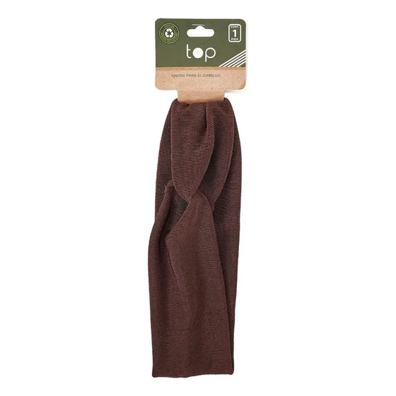 Vincha Para El Pelo Top Eco Elástica Marrón 1 Unidad