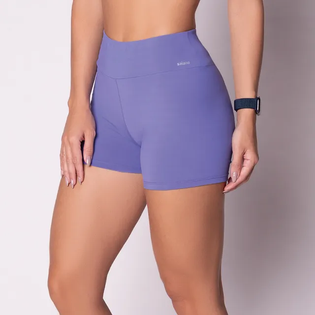 Short Feminino Academia Zero Transparência Cós Alto Selene