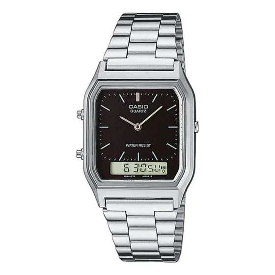 Reloj Pulsera Casio , Analogico-digital , Acero Inox , Negro
