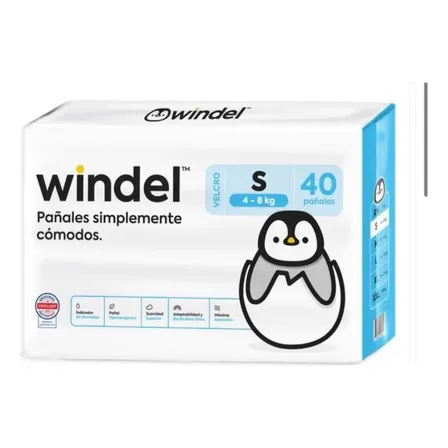 Pañal Windel S 40u (4-8) Kg Pequeño (p) Sin Género