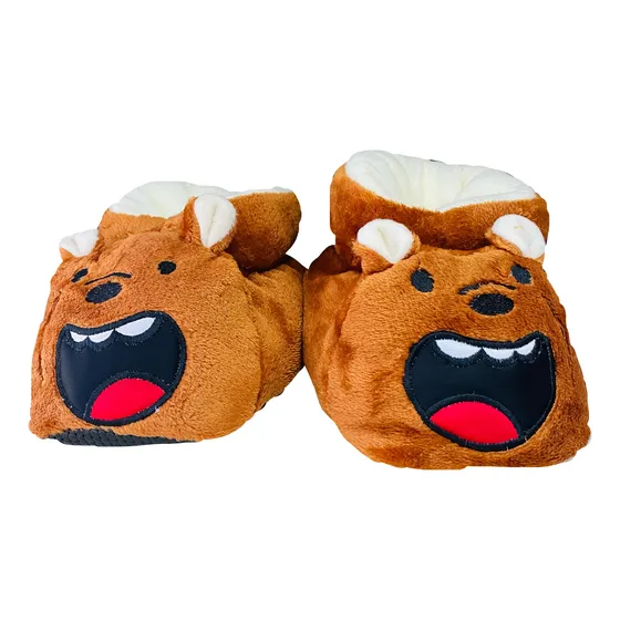 Babucha Termica Pantufla Tela Peluche Oso Escandaloso Adulto
