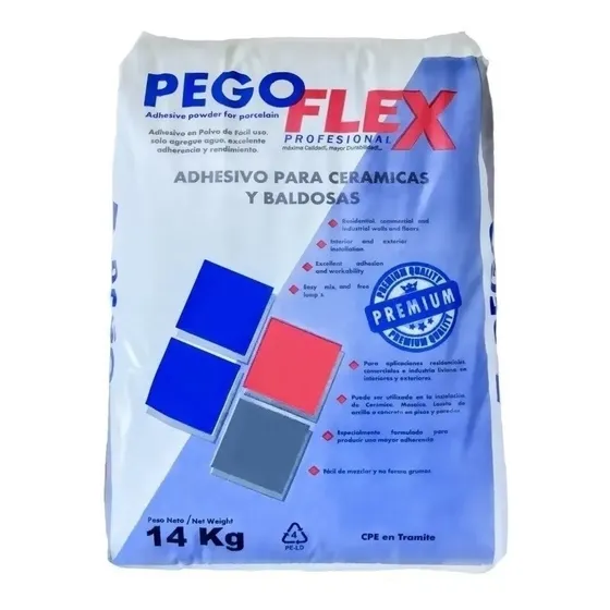 Pego Flex Gris Por Paletas Con 120 Sacos De 14 Kg