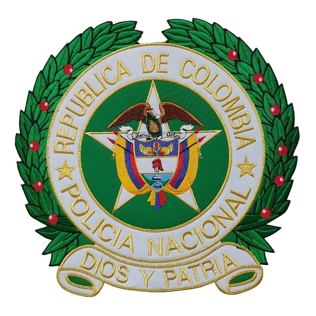 Parche Bordado Escudo Heraldica Policia Nacional De Colombia