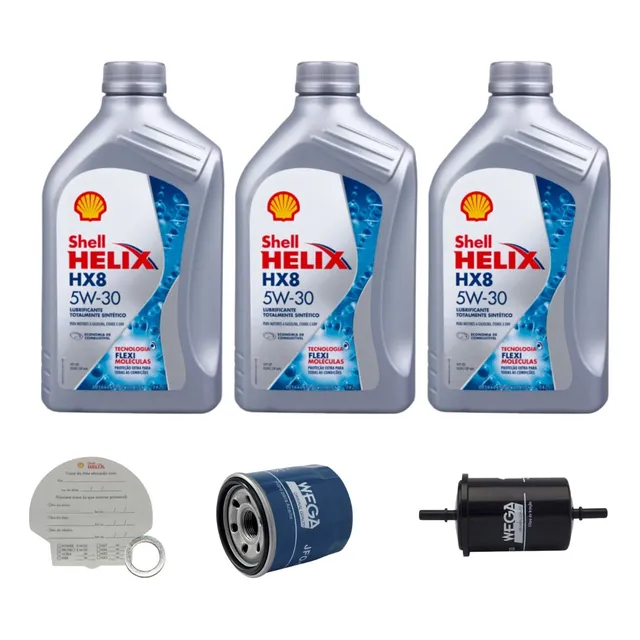 Kit Troca Oleo 5w30 Filtro Oleo E Combustível Hb20 1.0